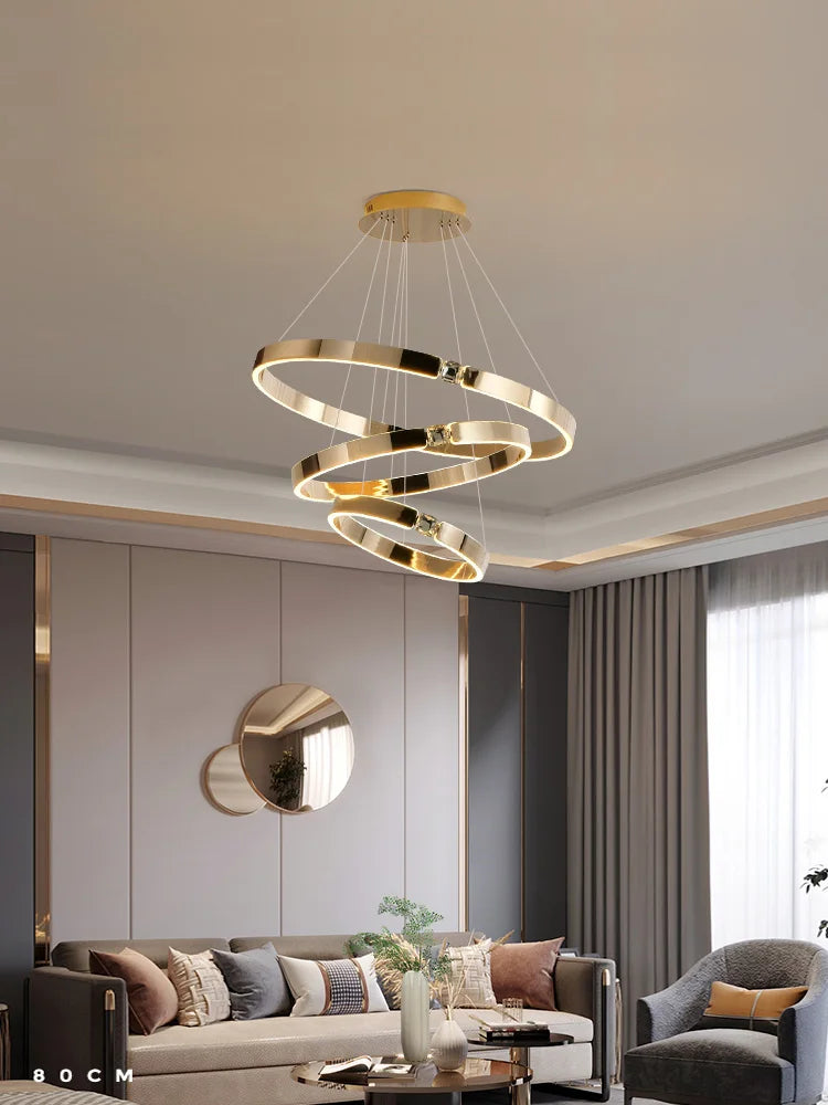 Diamond Ring Chandelier | Nordic Crystal Bedroom and Living Room Luxury Lamp