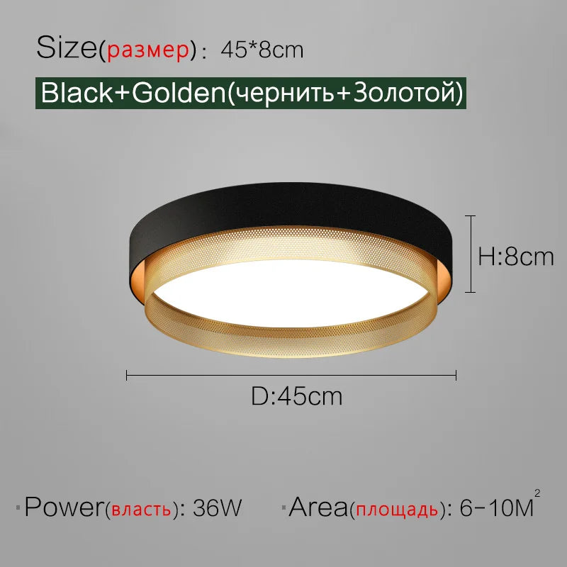 Modern Minimalist Bedroom Ceiling Lamp Luxury Nordic Light