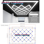 Hexagon LED Garage Wall Ceiling Lights 6500K Daylight White 4.8X2.4M Linkable