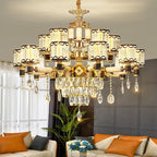 Luxury Crystal Chandelier Dining Living Room Bedroom Pendant Lamp