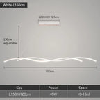 Wave LED Pendant Lights: Modern Chandeliers for Dining Room, Bar, and Home Decor