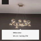 Glass Ball G9 LED Chandelier: Modern Minimalist Nordic Design