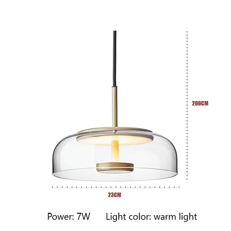 Circular Glass Lampshade Floor Lamp for Living Room Office LED Lights