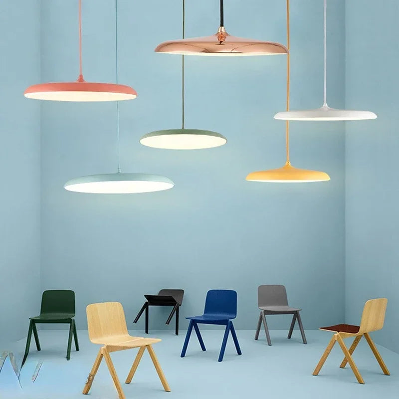 Modern Round UFO Pendant Light for Kitchen Dining Living Room