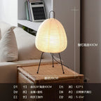 Rice Paper Floor Lamp Tripod Stand Ambient Light Living Room Decor