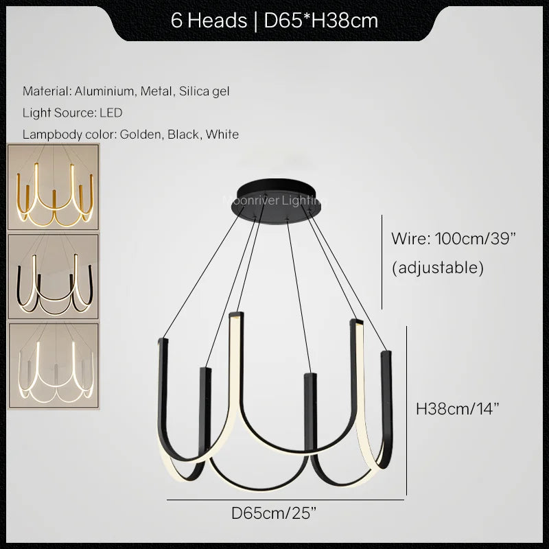 Modern Chandelier LED Pendant Light for Home Decor Living Room