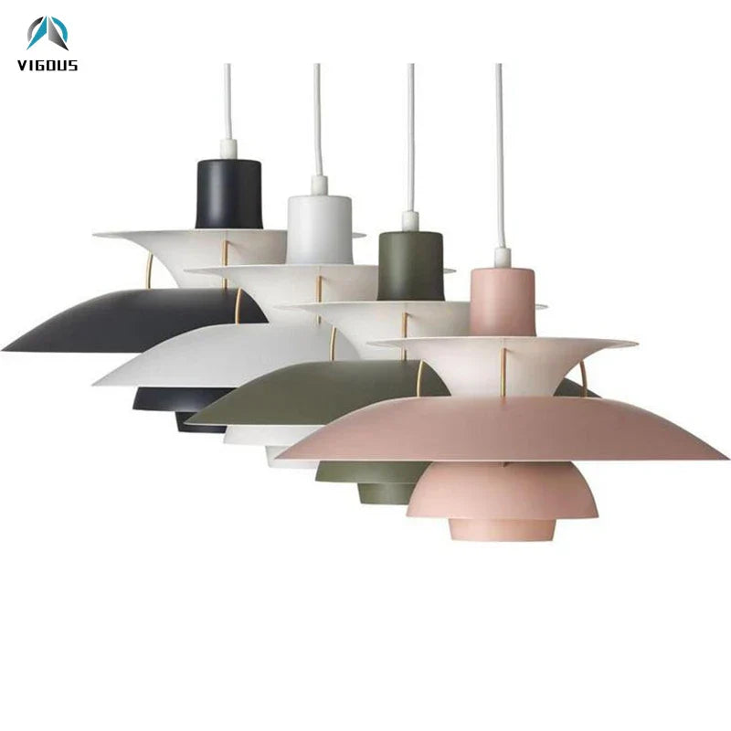Nordic Colorful Umbrella LED Pendant Light for Dining Room