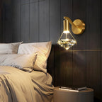 Crystal Diamond Wall Lamp: Modern Nordic Luxury Lighting for Bedroom & Living Room