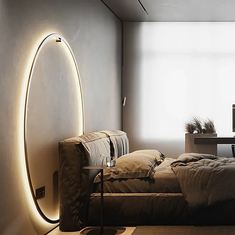 LED Ring Wall Lamp - Nordic Design Indoor USB Sconce Lighting
