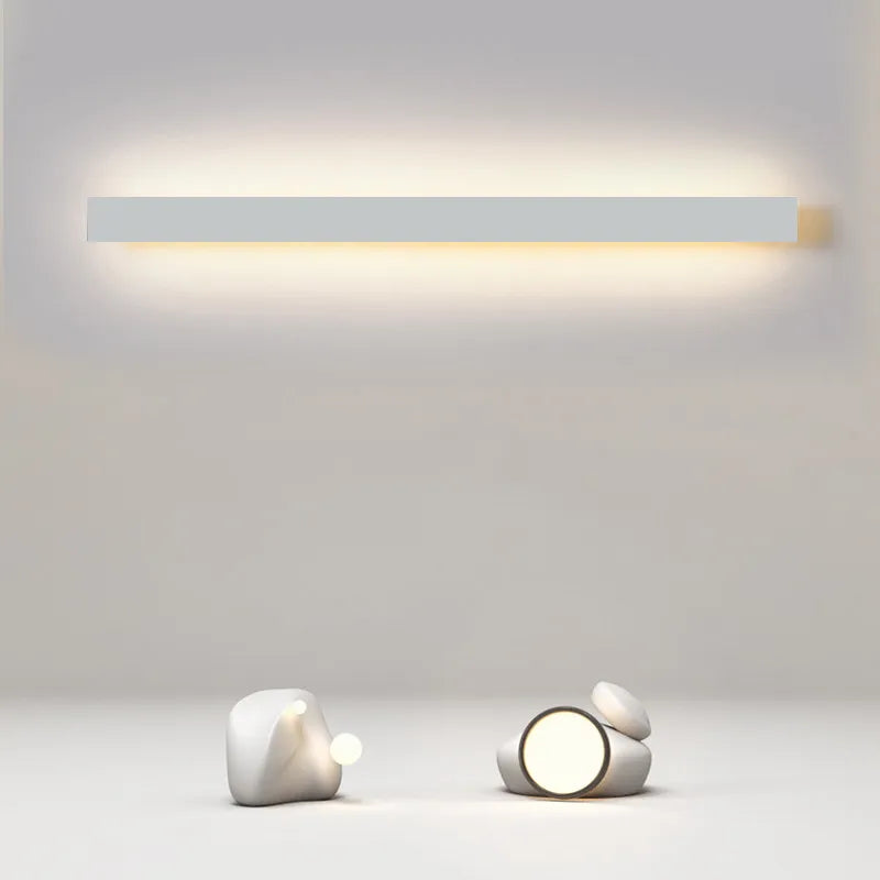 LED White Wall Lamp: Modern Minimalist Design for Bedroom, Living Room, and TV Background.