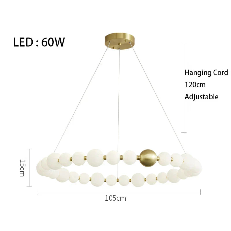 Nordic Acrylic Ball Chandelier for Dining and Kitchen Decor by Afralia™