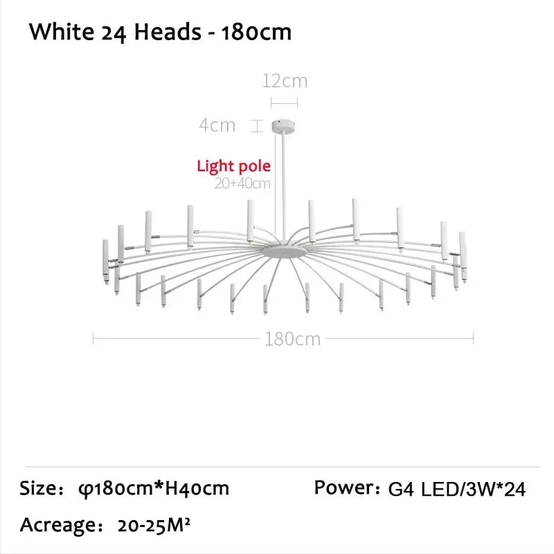 LED Ceiling Chandelier Nordic Living Dining Room Bedroom Lighting Fixture