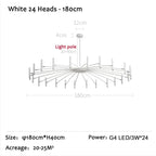 LED Ceiling Chandelier Nordic Living Dining Room Bedroom Lighting Fixture