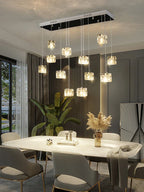 Crystal Chandelier Pendant Light for Modern Indoor Dining and Kitchen Lighting