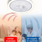 Modern White Ceiling Fan Light 120W LED Remote Control Dimmable Chandelier Fan