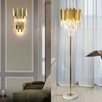 Gold Crystal LED Wall Lamp for Elegant Home Lighting