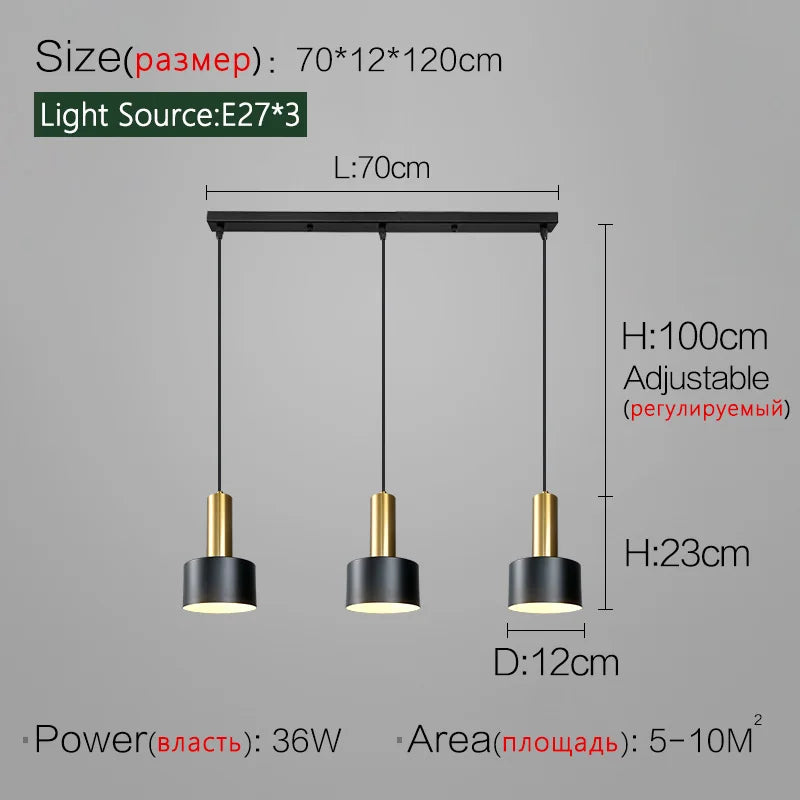 Minimalist Nordic Chandelier for Dining Room & Living Room Tables