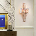Crystal Wall Lamp: Modern Nordic Indoor Lighting for Living Room, Bedroom, and Staircase