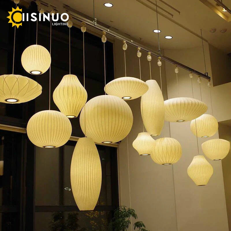 Silk Cloth Pendant Chandeliers for Dining Room, Bedroom, Kitchen Island