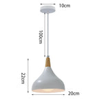 White Industrial LED E27 Pendant Light for Modern Home Kitchen Decor