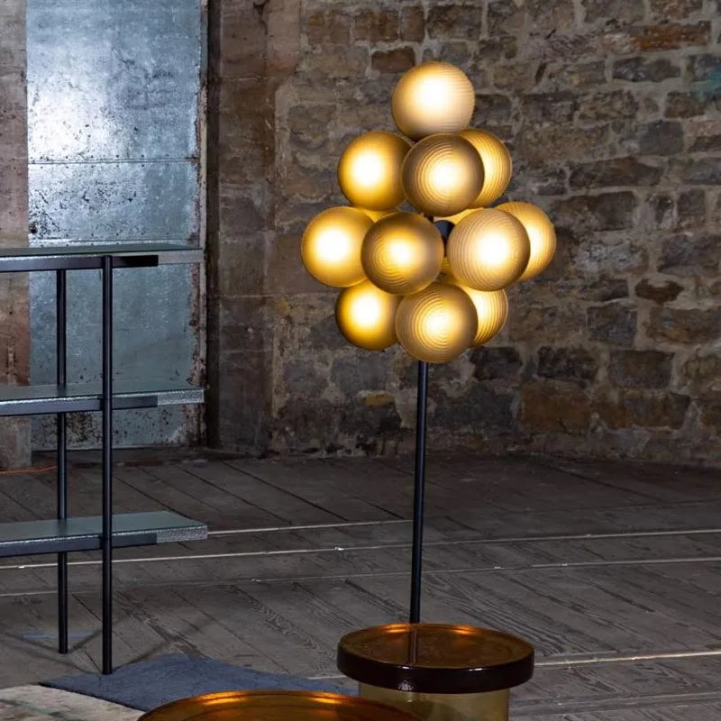 Glass Bubble Floor Lamp: Modern Nordic LED Lighting for Living Room and Bedroom