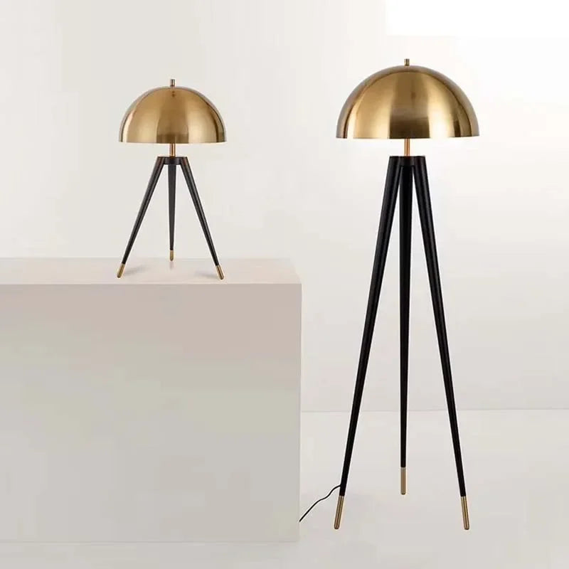 Modern Gold Tripod Floor Lamp - Nordic LED Standing Lamp for Home Decoration