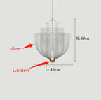 Meshmatics Chandelier: Modern Cage Design LED Dimmable Lighting Fixtures for Dining Room
