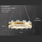 LED Marble Chandelier: Modern Lighting for Living Room, Bedroom, or Restaurant.