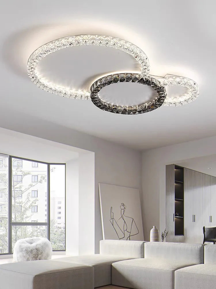 Crystal Ceiling Lights LED Chandelier for Living Room Bedroom