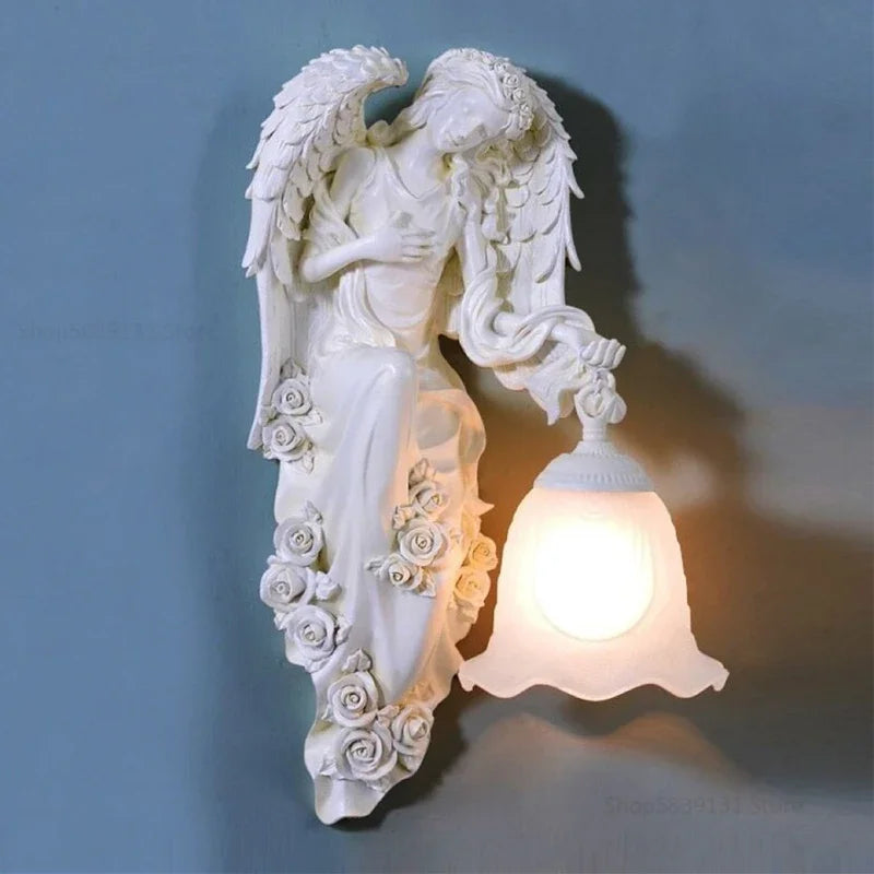 Nordic Mermaid Resin Wall Lamp LED Creative Decor for Living Room and Bedroom