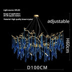 Copper Crystal Chandelier: Customizable LED Lighting for Luxury Living Rooms