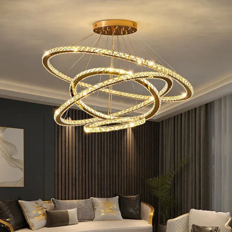 Modern Crystal Ceiling Chandelier Pendant Light for Home Decor Bedroom Living Room