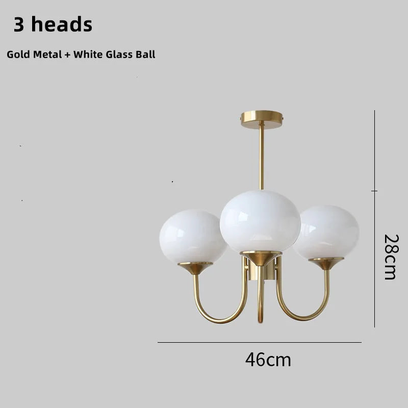 Glass Ball Chandelier: Creative Bauhaus Arts for Girls Bedroom & Home Decor