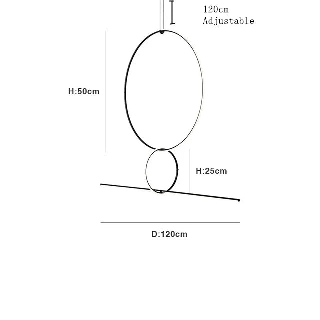 Minimalist Geometric LED Pendant Island Lighting