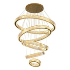 Luxury Gold Round Crystal Pendant Chandelier | Design for Living/Dining Room Lighting