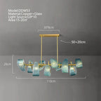 Peacock Leaf LED Copper Ceiling Chandelier for Living Room Décor