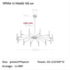 Minimalist LED Ceiling Chandelier for Living Dining Room Decor