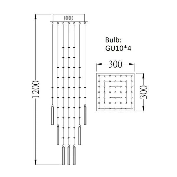 Crystal Ceiling Chandelier Modern Living Room Lighting Fixture Loft Staircase Lustre