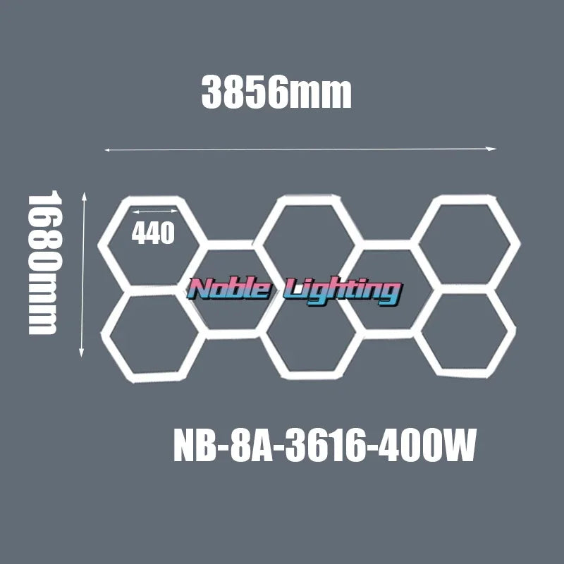 Honeycomb LED Ceiling Light for Car Showroom and Workshop