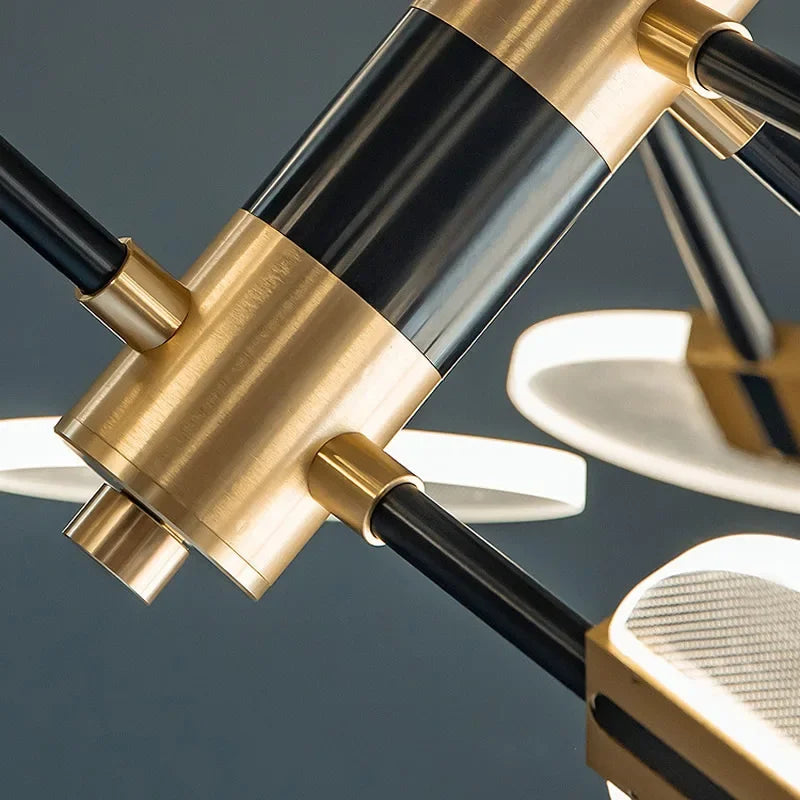 Nordic Iron LED Chandelier Rotatable Pendant Lamp for Dining Room, Living Room, Bedroom