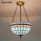 Tiffany Stained Glass Pendant Light Chandelier LED Fixture for Home Deco