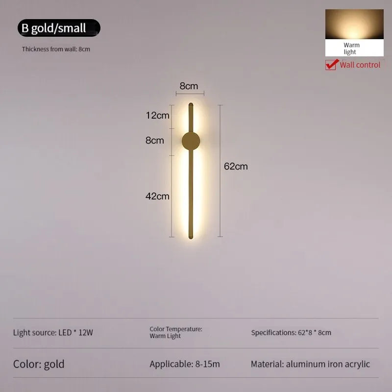 Modern LED Wall Lights for Room Interior Decor Sconces Stair Lighting Bedroom Living Room