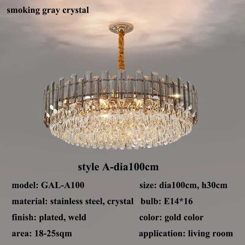 Modern Crystal Chandelier for Living Room Dining Hall Home Decor