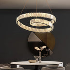 Crystal Chandelier LED Light Fixture, Luxury Decor Hanging Lamp, Modern Home Lighting