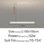 Nordic Minimalist LED Chandelier: Modern Aluminum Copper Pendant Lamp for Home Decor