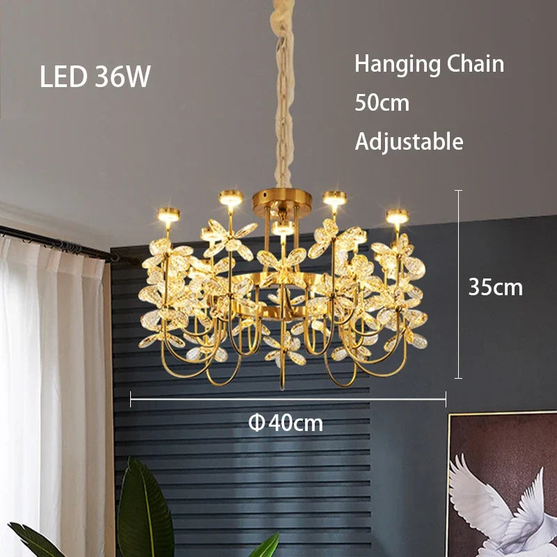 Butterfly Chandelier: Modern LED Dimmable Pendant Lamp Luxe Crystal Decor-Light 2024