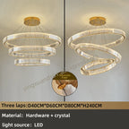 Crystal Chandelier: Modern Luxury Golden Lighting for Villa, Duplex Hall
