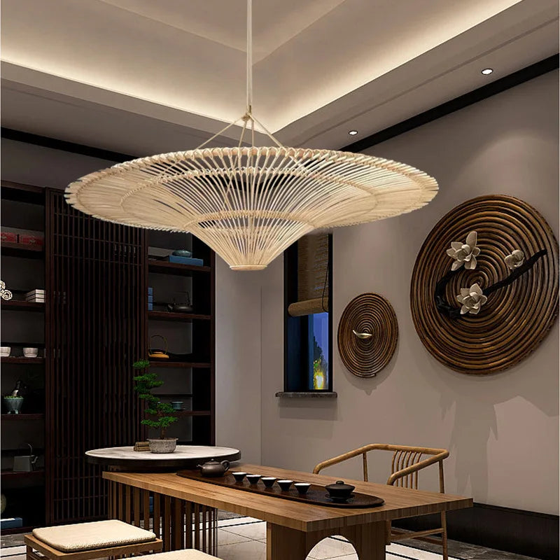 Nordic Rattan Chandelier: Stylish Wicker Lighting for Home Décor