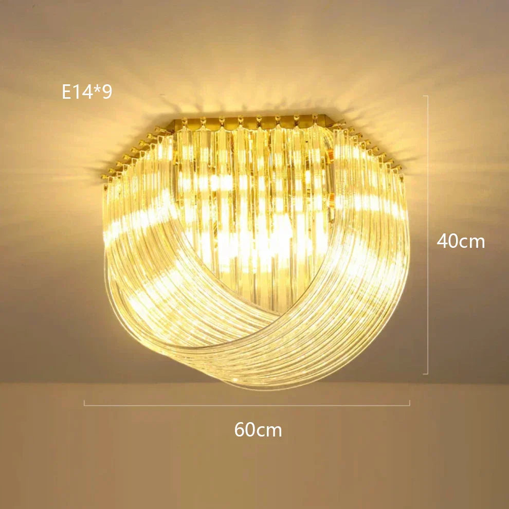 Modern Nordic Glass Tube Chandelier for Living Room Bedroom Restaurant Lighting