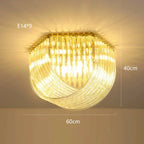 Modern Nordic Glass Tube Chandelier for Living Room Bedroom Restaurant Lighting